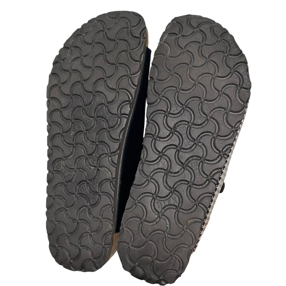 Birkenstock Papillio Sandals Black White Houndstooth 3 Straps 39 EU/8 US Narrow - Picture 6 of 6